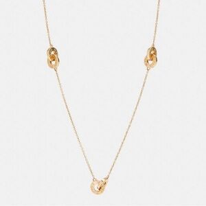 Coach Interlocking Open Circle Necklace